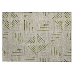 Machine Washable Indoor/Outdoor Chantille ACN2413 Ivory 1'8" x 2'6" Rug