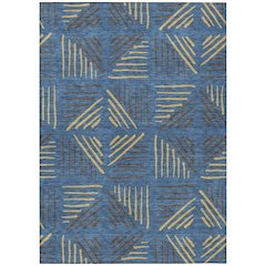 Machine Washable Indoor/Outdoor Chantille ACN2413 Blue 2'6" x 3'10" Rug