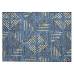 Machine Washable Indoor/Outdoor Chantille ACN2413 Blue 1'8" x 2'6" Rug