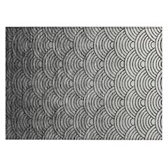 Machine Washable Indoor/Outdoor Chantille ACN2414 Black 1'8" x 2'6" Rug