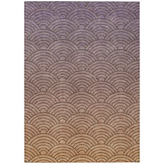 Machine Washable Indoor/Outdoor Chantille ACN2414 Brown 2'6" x 3'10" Rug