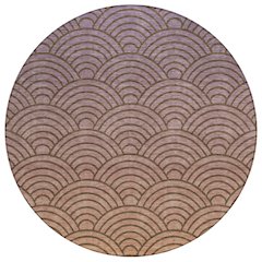 Machine Washable Indoor/Outdoor Chantille ACN2414 Brown 8' x 8' Round Rug