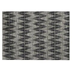 Machine Washable Indoor/Outdoor Chantille ACN2415 Black 1'8" x 2'6" Rug