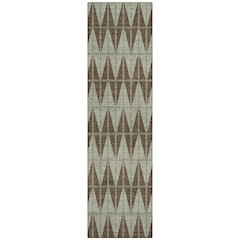 Machine Washable Indoor/Outdoor Chantille ACN2415 Brown 2'3" x 7'6" Runner Rug