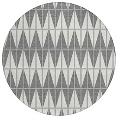 Machine Washable Indoor/Outdoor Chantille ACN2415 Ivory 8' x 8' Round Rug