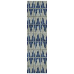 Machine Washable Indoor/Outdoor Chantille ACN2415 Blue 2'3" x 7'6" Runner Rug