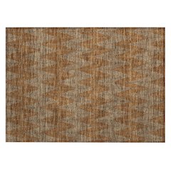 Machine Washable Indoor/Outdoor Chantille ACN2415 Orange 1'8" x 2'6" Rug