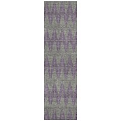 Machine Washable Indoor/Outdoor Chantille ACN2415 Purple 2'3" x 7'6" Runner Rug