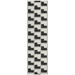 Machine Washable Indoor/Outdoor Chantille ACN2416 Black 2'3" x 7'6" Runner Rug
