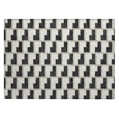 Machine Washable Indoor/Outdoor Chantille ACN2416 Black 1'8" x 2'6" Rug