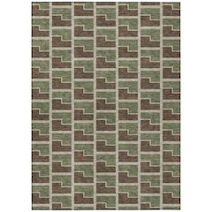 Machine Washable Indoor/Outdoor Chantille ACN2416 Brown 2'6" x 3'10" Rug