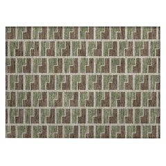 Machine Washable Indoor/Outdoor Chantille ACN2416 Brown 1'8" x 2'6" Rug