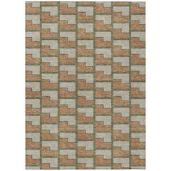 Machine Washable Indoor/Outdoor Chantille ACN2416 Orange 2'6" x 3'10" Rug