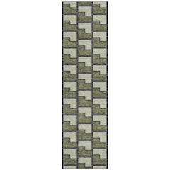 Machine Washable Indoor/Outdoor Chantille ACN2416 Green 2'3" x 7'6" Runner Rug