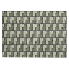 Machine Washable Indoor/Outdoor Chantille ACN2416 Green 1'8" x 2'6" Rug