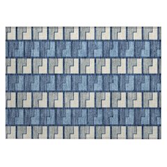 Machine Washable Indoor/Outdoor Chantille ACN2417 Blue 1'8" x 2'6" Rug