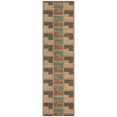Machine Washable Indoor/Outdoor Chantille ACN2417 Orange 2'3" x 7'6" Runner Rug