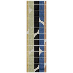 Machine Washable Indoor/Outdoor Chantille ACN2418 Blue 2'3" x 7'6" Runner Rug
