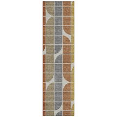 Machine Washable Indoor/Outdoor Chantille ACN2418 Brown 2'3" x 7'6" Runner Rug