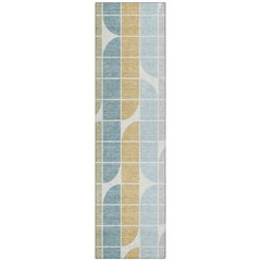 Machine Washable Indoor/Outdoor Chantille ACN2418 Blue 2'3" x 7'6" Runner Rug