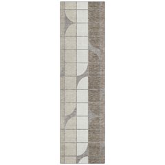 Machine Washable Indoor/Outdoor Chantille ACN2418 Brown 2'3" x 7'6" Runner Rug