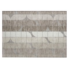 Machine Washable Indoor/Outdoor Chantille ACN2418 Brown 1'8" x 2'6" Rug