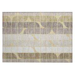 Machine Washable Indoor/Outdoor Chantille ACN2418 Gold 1'8" x 2'6" Rug