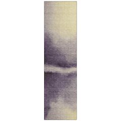 Machine Washable Indoor/Outdoor Chantille ACN2419 Purple 2'3" x 7'6" Runner Rug