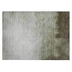 Machine Washable Indoor/Outdoor Chantille ACN2420 Green 1'8" x 2'6" Rug