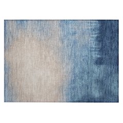 Machine Washable Indoor/Outdoor Chantille ACN2420 Blue 1'8" x 2'6" Rug