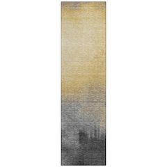 Machine Washable Indoor/Outdoor Chantille ACN2420 Gray 2'3" x 7'6" Runner Rug
