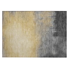Machine Washable Indoor/Outdoor Chantille ACN2420 Gray 1'8" x 2'6" Rug