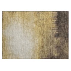 Machine Washable Indoor/Outdoor Chantille ACN2420 Gold 1'8" x 2'6" Rug