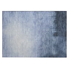 Machine Washable Indoor/Outdoor Chantille ACN2420 Blue 1'8" x 2'6" Rug