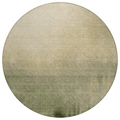 Machine Washable Indoor/Outdoor Chantille ACN2420 Green 8' x 8' Round Rug