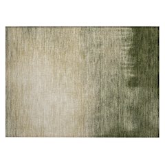 Machine Washable Indoor/Outdoor Chantille ACN2420 Green 1'8" x 2'6" Rug