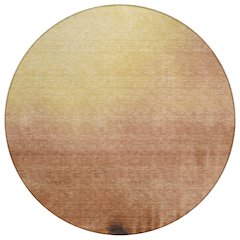 Machine Washable Indoor/Outdoor Chantille ACN2420 Orange 8' x 8' Round Rug