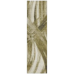 Machine Washable Indoor/Outdoor Chantille ACN2421 Brown 2'3" x 7'6" Runner Rug