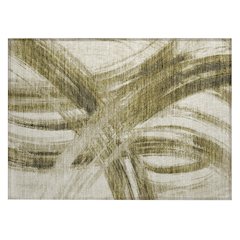 Machine Washable Indoor/Outdoor Chantille ACN2421 Brown 1'8" x 2'6" Rug