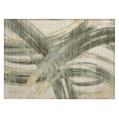 Machine Washable Indoor/Outdoor Chantille ACN2421 Green 1'8" x 2'6" Rug