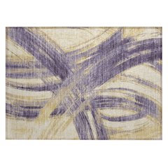 Machine Washable Indoor/Outdoor Chantille ACN2421 Purple 1'8" x 2'6" Rug