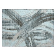 Machine Washable Indoor/Outdoor Chantille ACN2421 Teal 1'8" x 2'6" Rug
