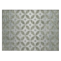 Machine Washable Indoor/Outdoor Chantille ACN2423 Green 1'8" x 2'6" Rug