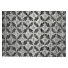 Machine Washable Indoor/Outdoor Chantille ACN2423 Black 1'8" x 2'6" Rug