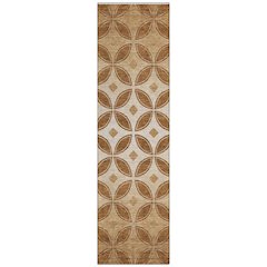 Machine Washable Indoor/Outdoor Chantille ACN2423 Orange 2'3" x 7'6" Runner Rug