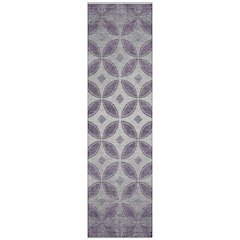 Machine Washable Indoor/Outdoor Chantille ACN2423 Purple 2'3" x 7'6" Runner Rug