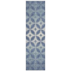 Machine Washable Indoor/Outdoor Chantille ACN2423 Teal 2'3" x 7'6" Runner Rug