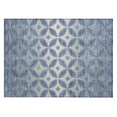 Machine Washable Indoor/Outdoor Chantille ACN2423 Teal 1'8" x 2'6" Rug