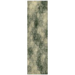 Machine Washable Indoor/Outdoor Chantille ACN2424 Green 2'3" x 7'6" Runner Rug