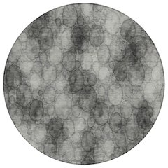 Machine Washable Indoor/Outdoor Chantille ACN2424 Ivory 8' x 8' Round Rug